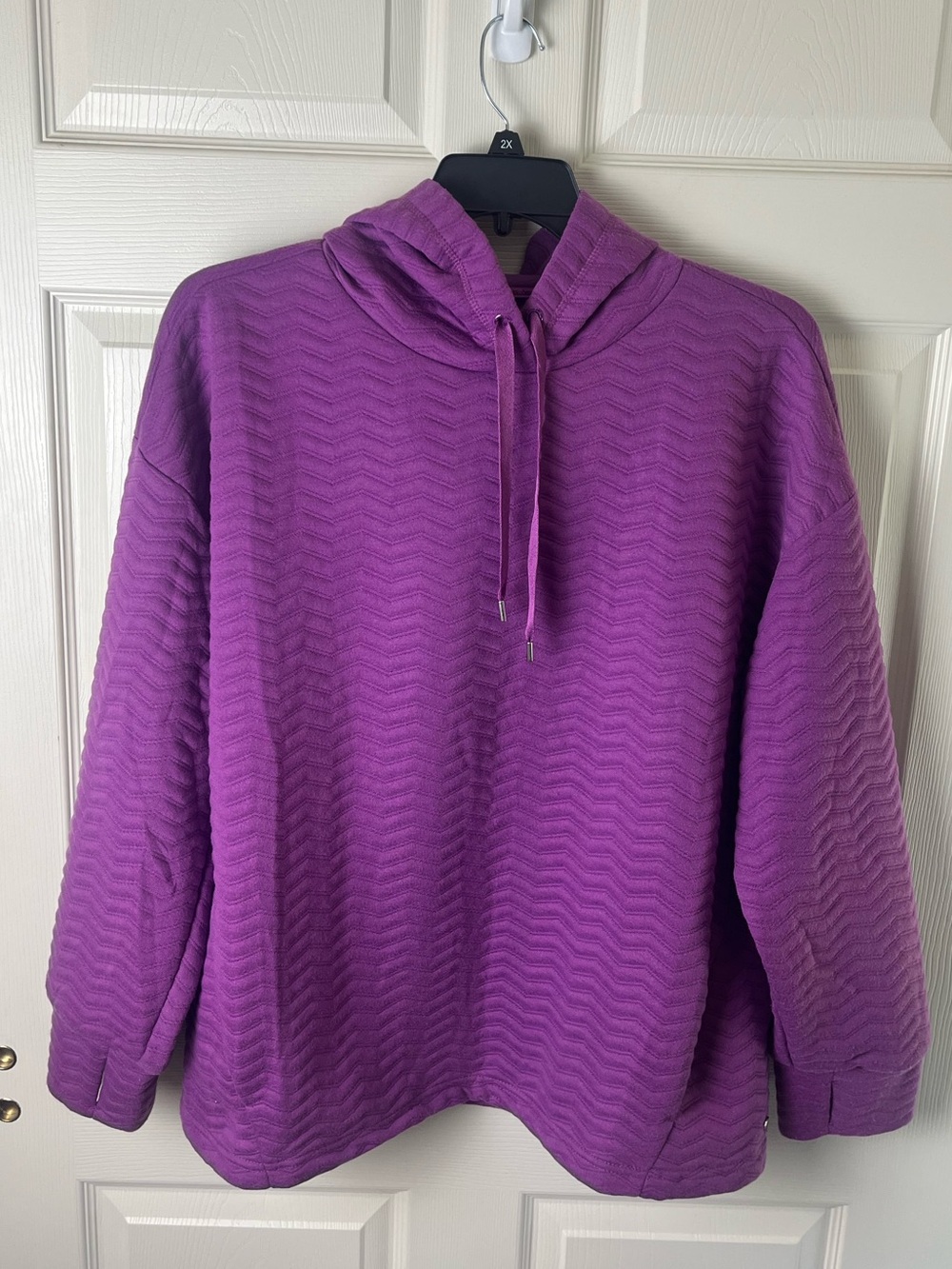 Jones New York Purple Chevron Hoodie